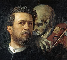 Arnold Böcklin, 'Self-Portrait with Death Playing the Fiddle', 1872.